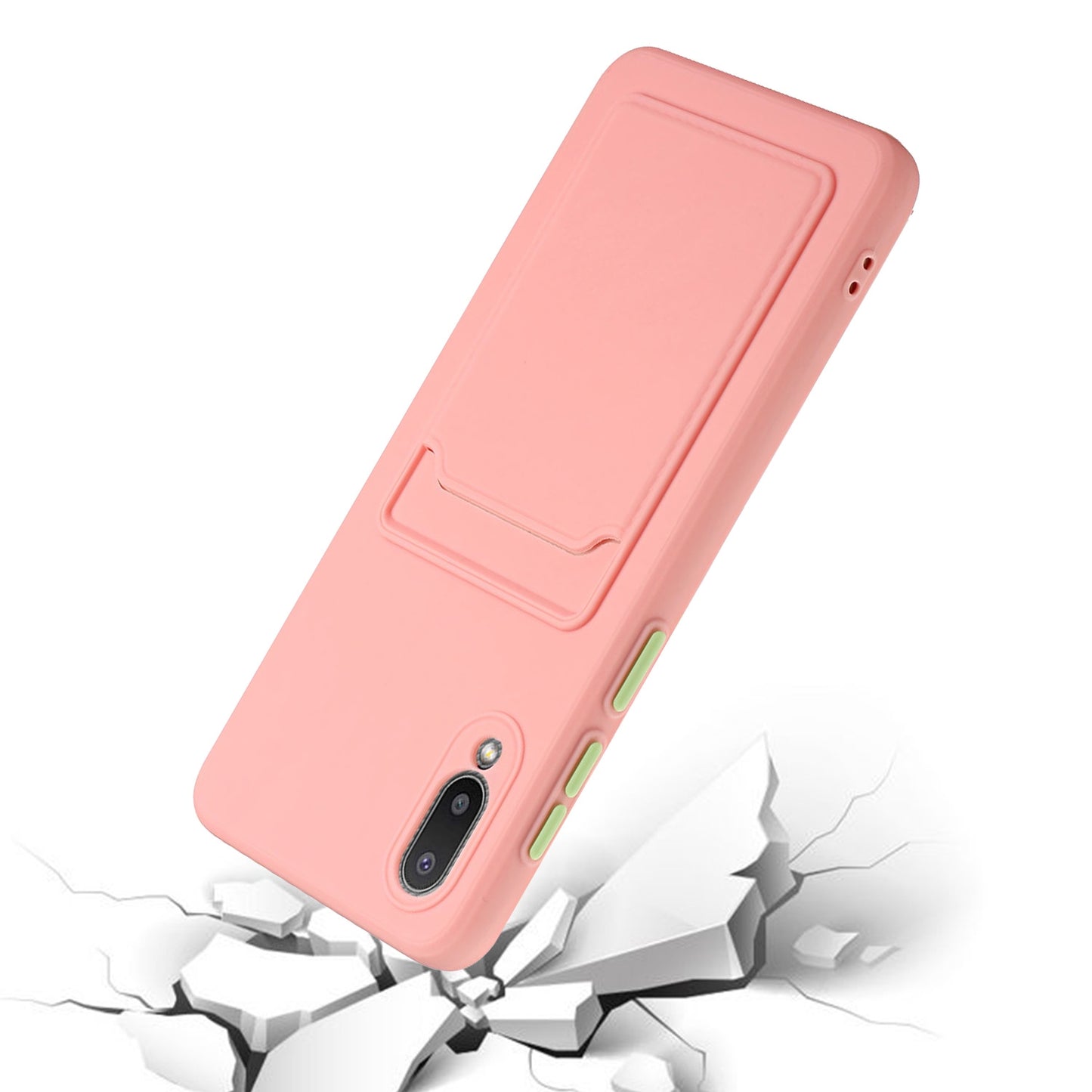 For Samsung Galaxy A02 Shockproof TPU Case with Card Holder - Durable & Lightweight Design