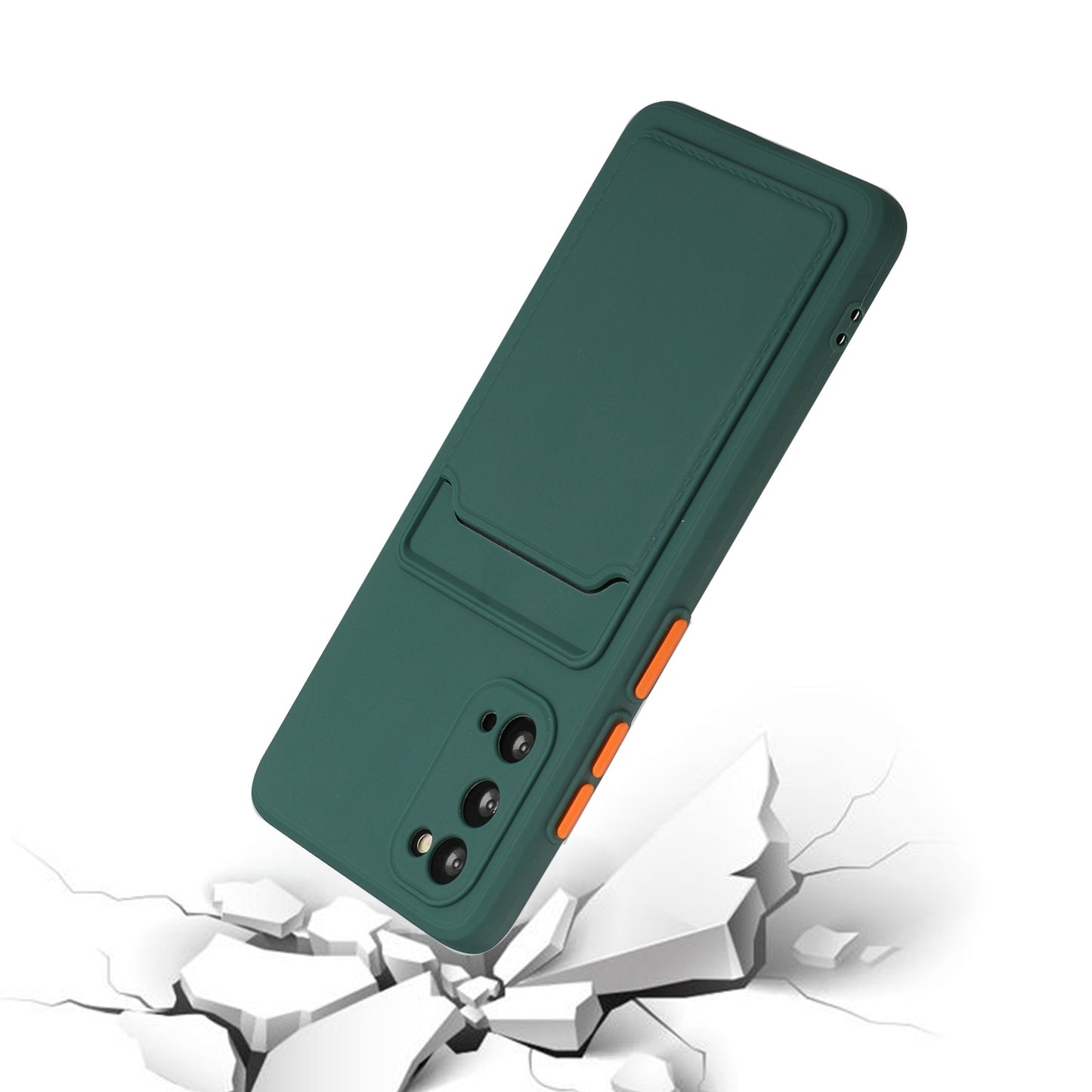 For Samsung Galaxy S20 Shockproof TPU Case with Card Holder - Durable & Lightweight Design