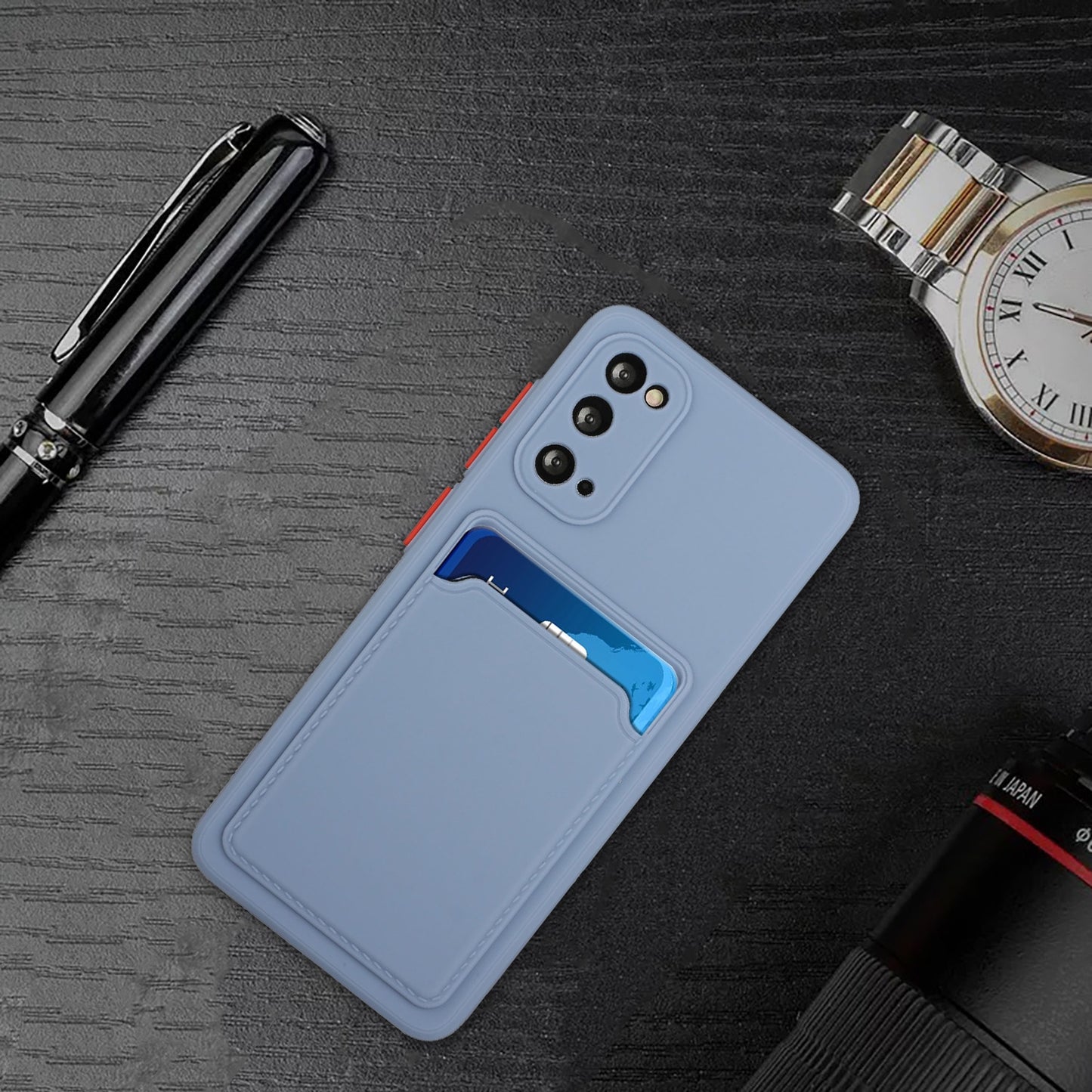 For Samsung Galaxy S20 Shockproof TPU Case with Card Holder - Durable & Lightweight Design