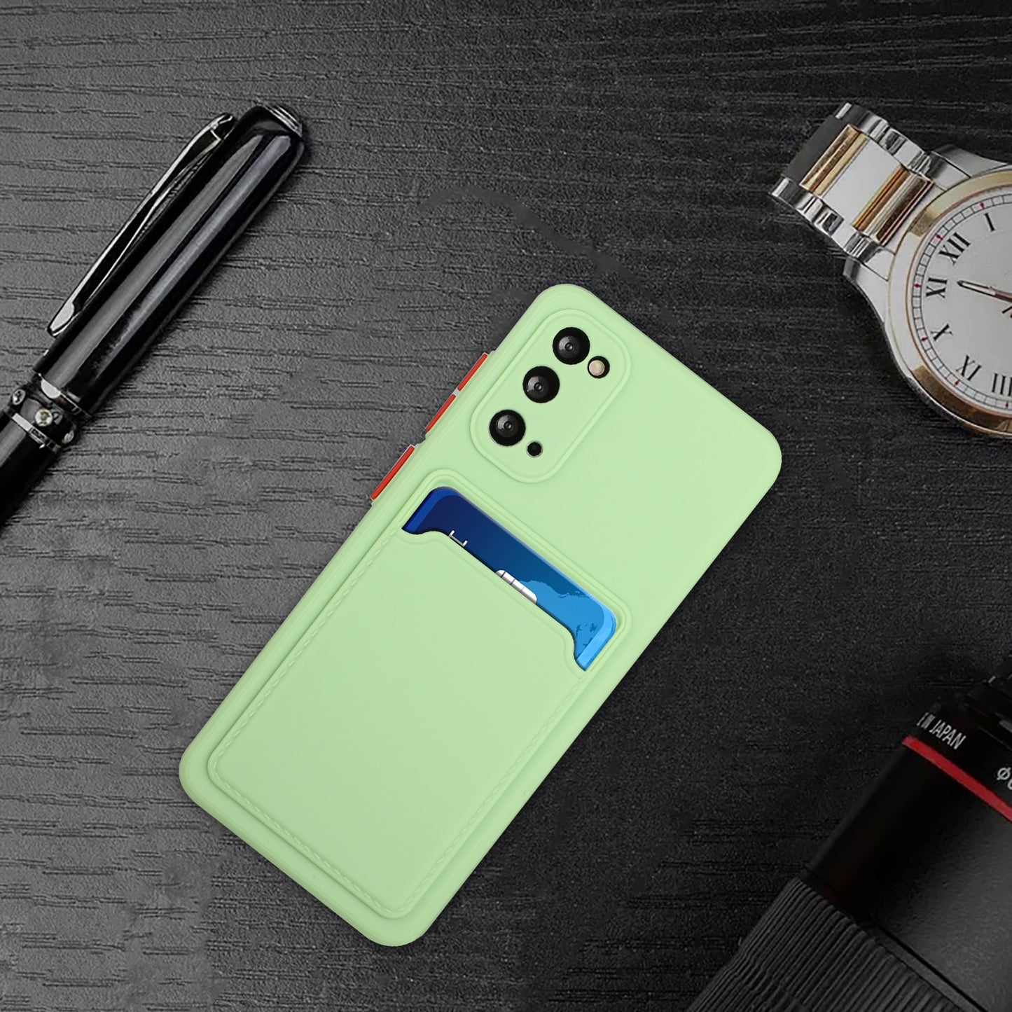 For Samsung Galaxy S20 Shockproof TPU Case with Card Holder - Durable & Lightweight Design