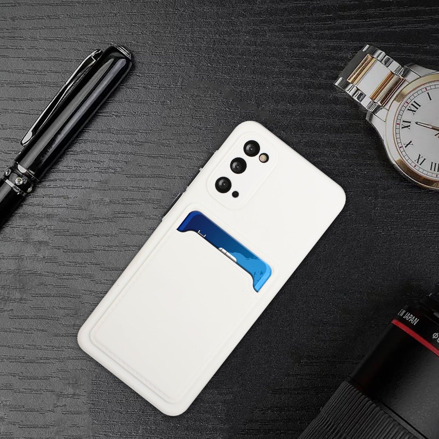 For Samsung Galaxy S20 Shockproof TPU Case with Card Holder - Durable & Lightweight Design