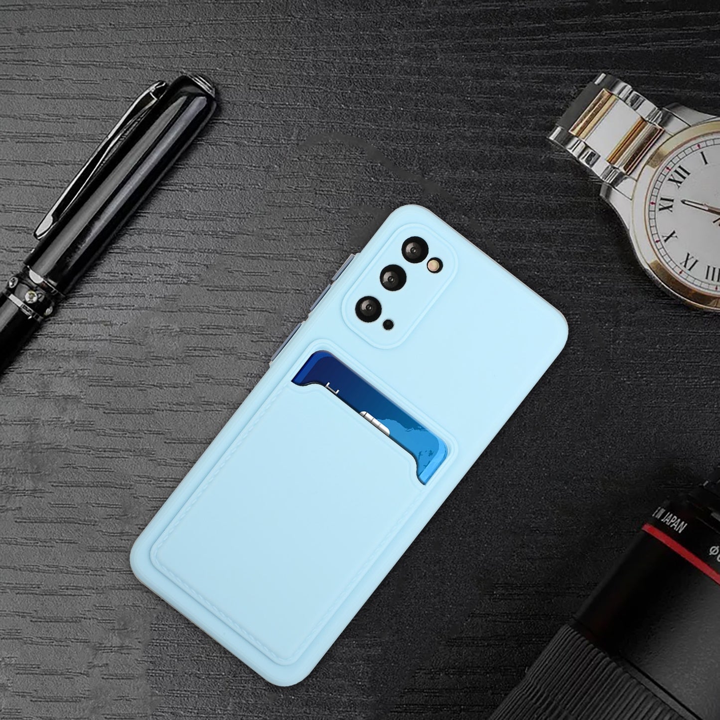 For Samsung Galaxy S20 Shockproof TPU Case with Card Holder - Durable & Lightweight Design