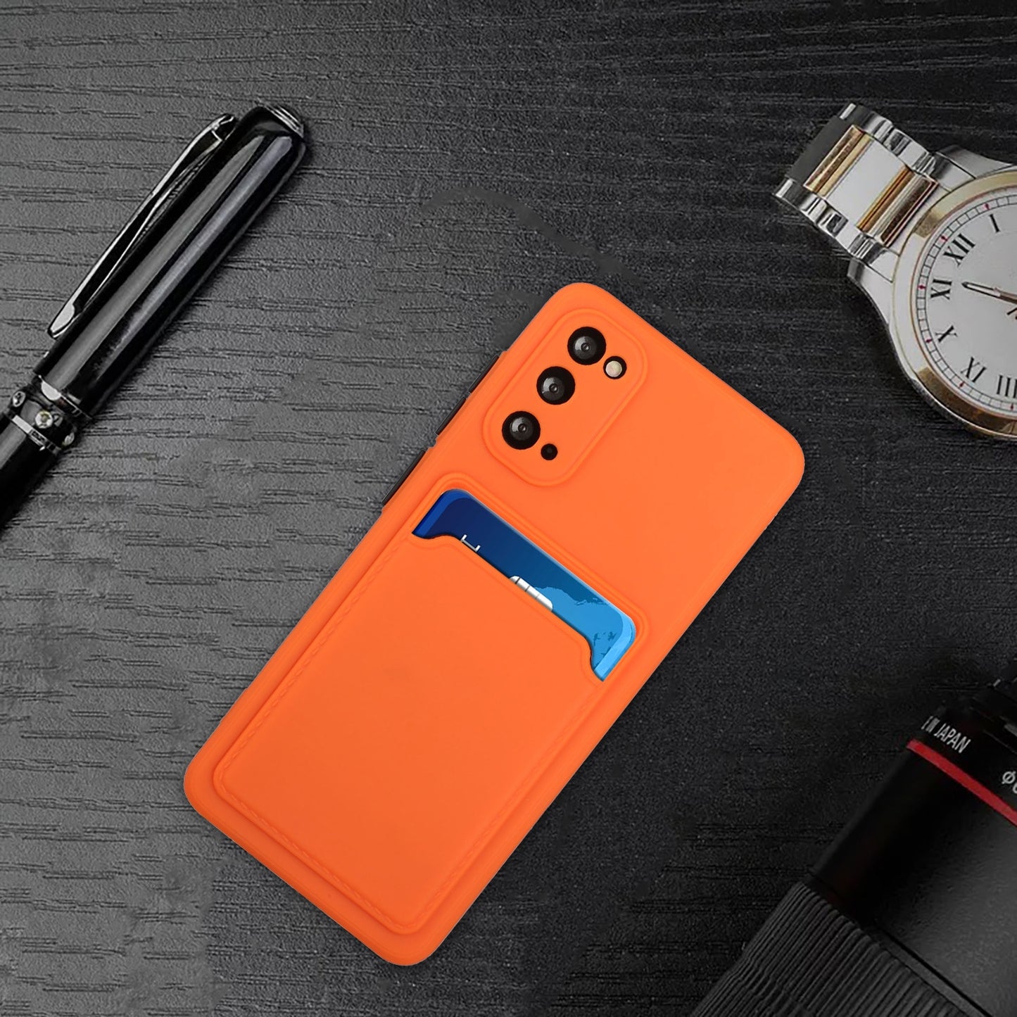 For Samsung Galaxy S20 Shockproof TPU Case with Card Holder - Durable & Lightweight Design