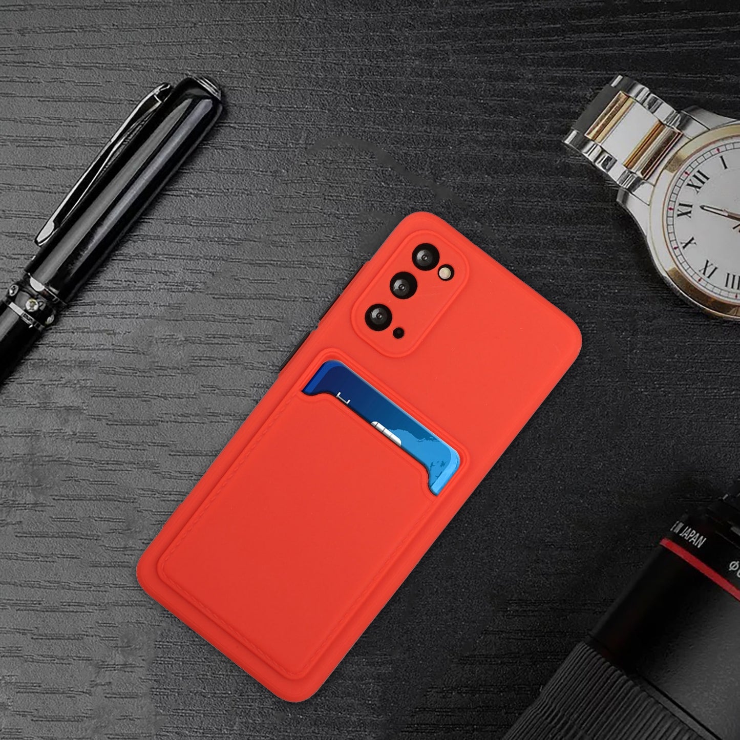 For Samsung Galaxy S20 Shockproof TPU Case with Card Holder - Durable & Lightweight Design