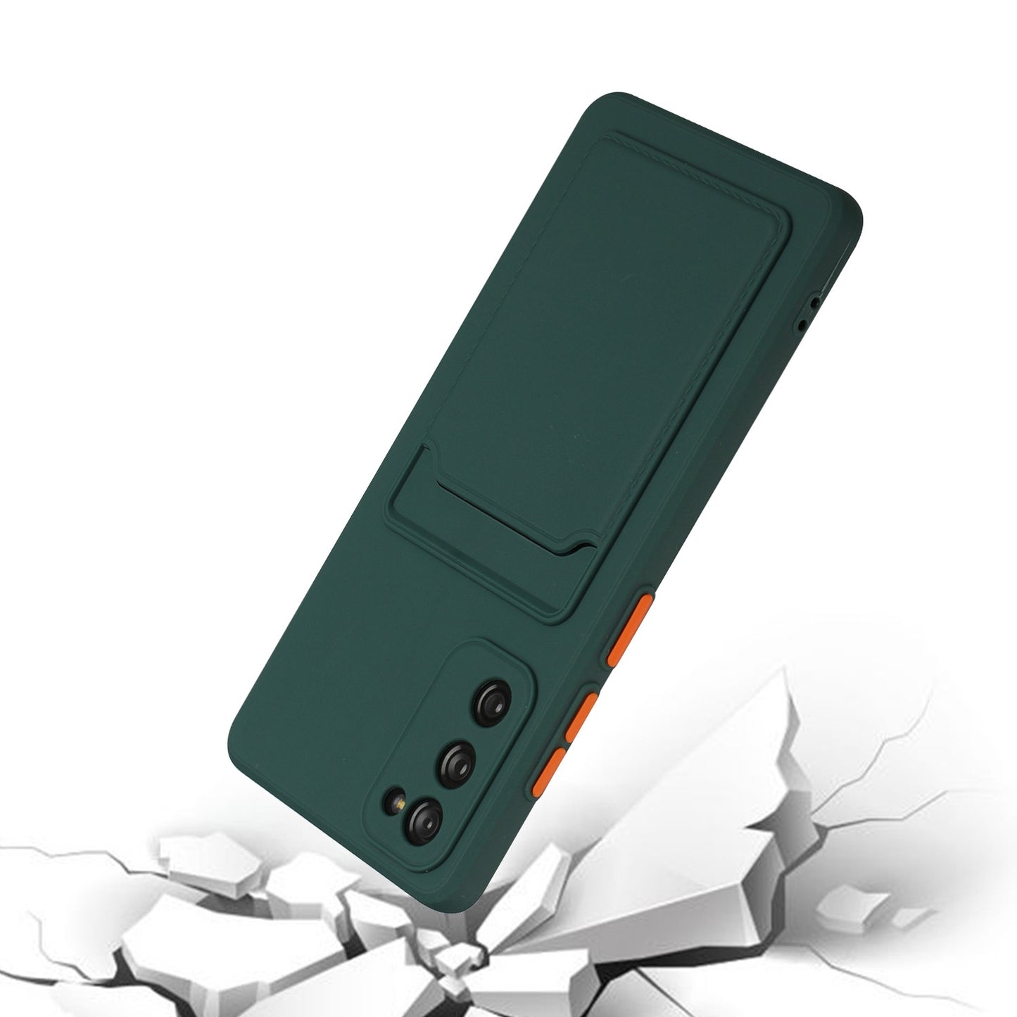 For Samsung Galaxy S20 FE Shockproof TPU Case with Card Holder - Durable & Lightweight Design
