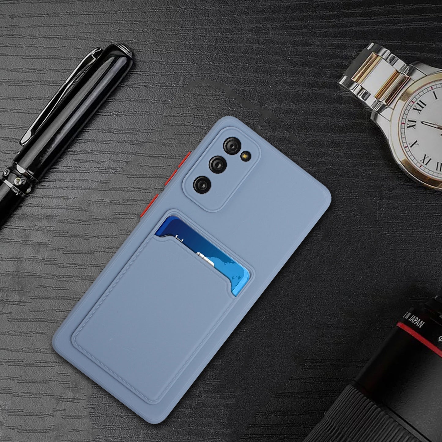 For Samsung Galaxy S20 FE Shockproof TPU Case with Card Holder - Durable & Lightweight Design