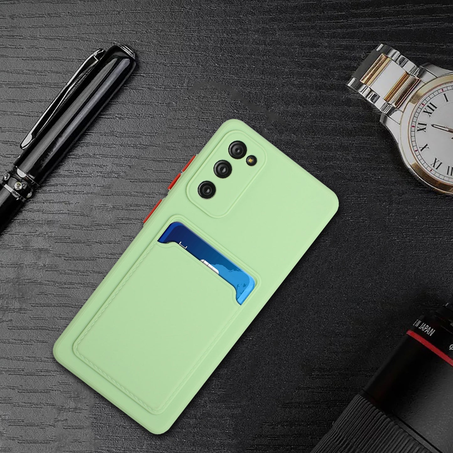 For Samsung Galaxy S20 FE Shockproof TPU Case with Card Holder - Durable & Lightweight Design