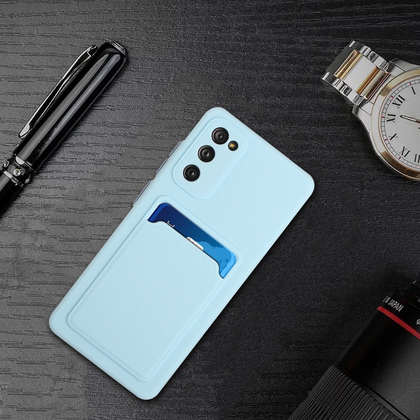 For Samsung Galaxy S20 FE Shockproof TPU Case with Card Holder - Durable & Lightweight Design