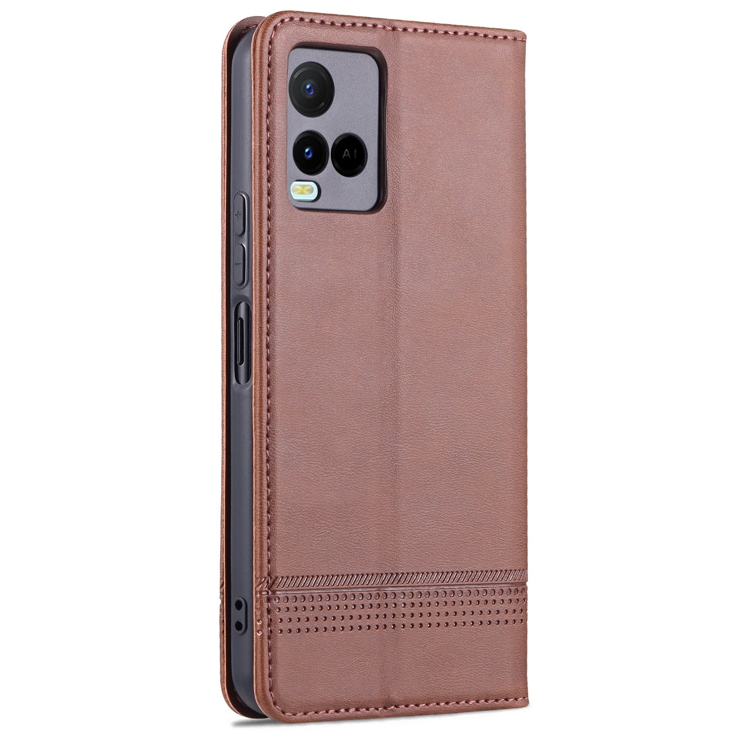 For Vivo Y21/Y33S Leather Wallet Case with Card Holder & Magnetic Closure
