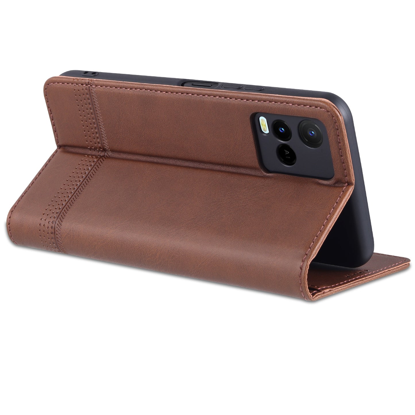 For Vivo Y21/Y33S Leather Wallet Case with Card Holder & Magnetic Closure