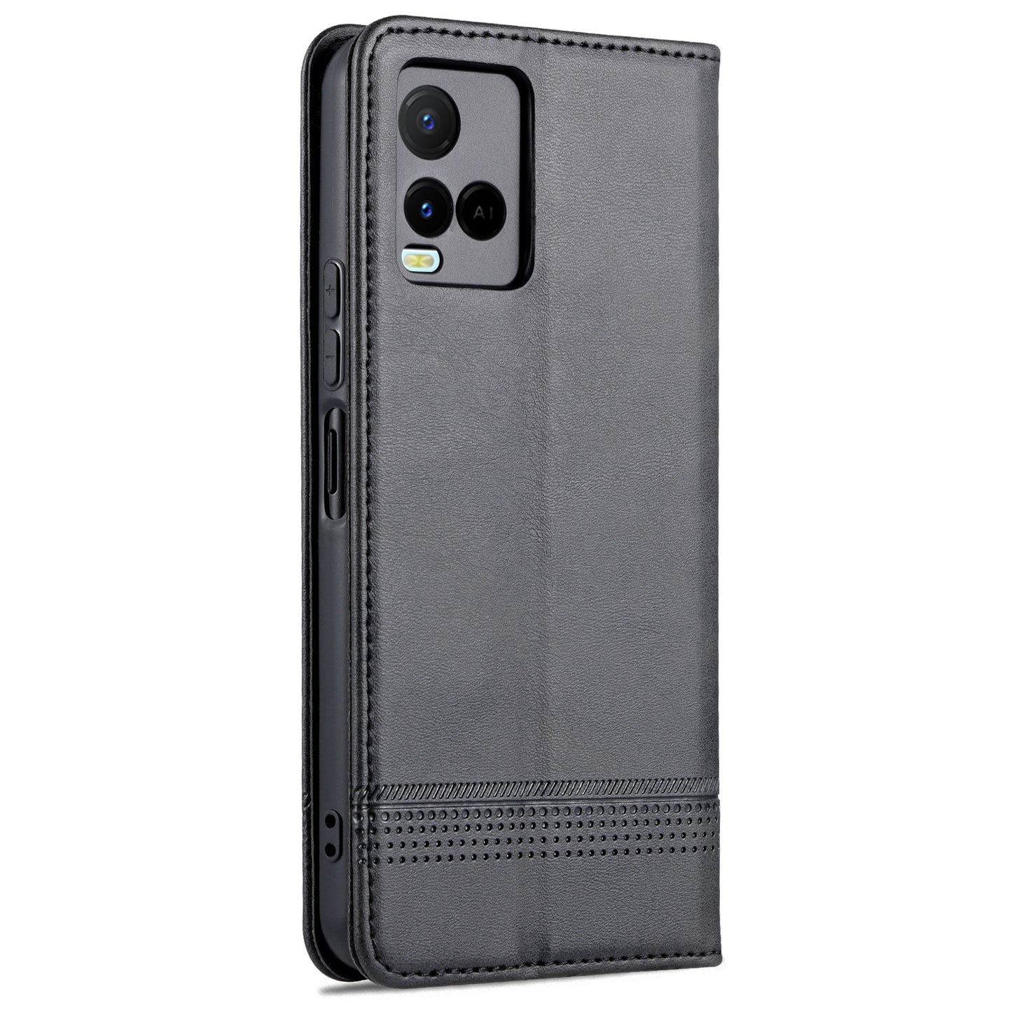 For Vivo Y21/Y33S Leather Wallet Case with Card Holder & Magnetic Closure