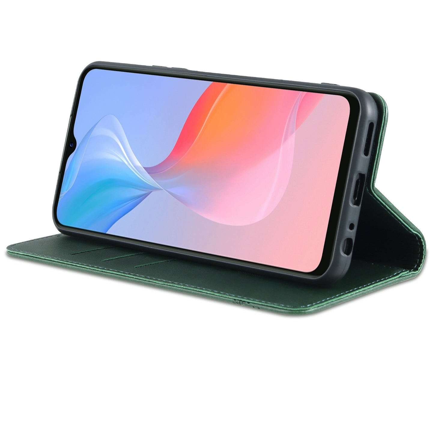 For Vivo Y21/Y33S Leather Wallet Case with Card Holder & Magnetic Closure