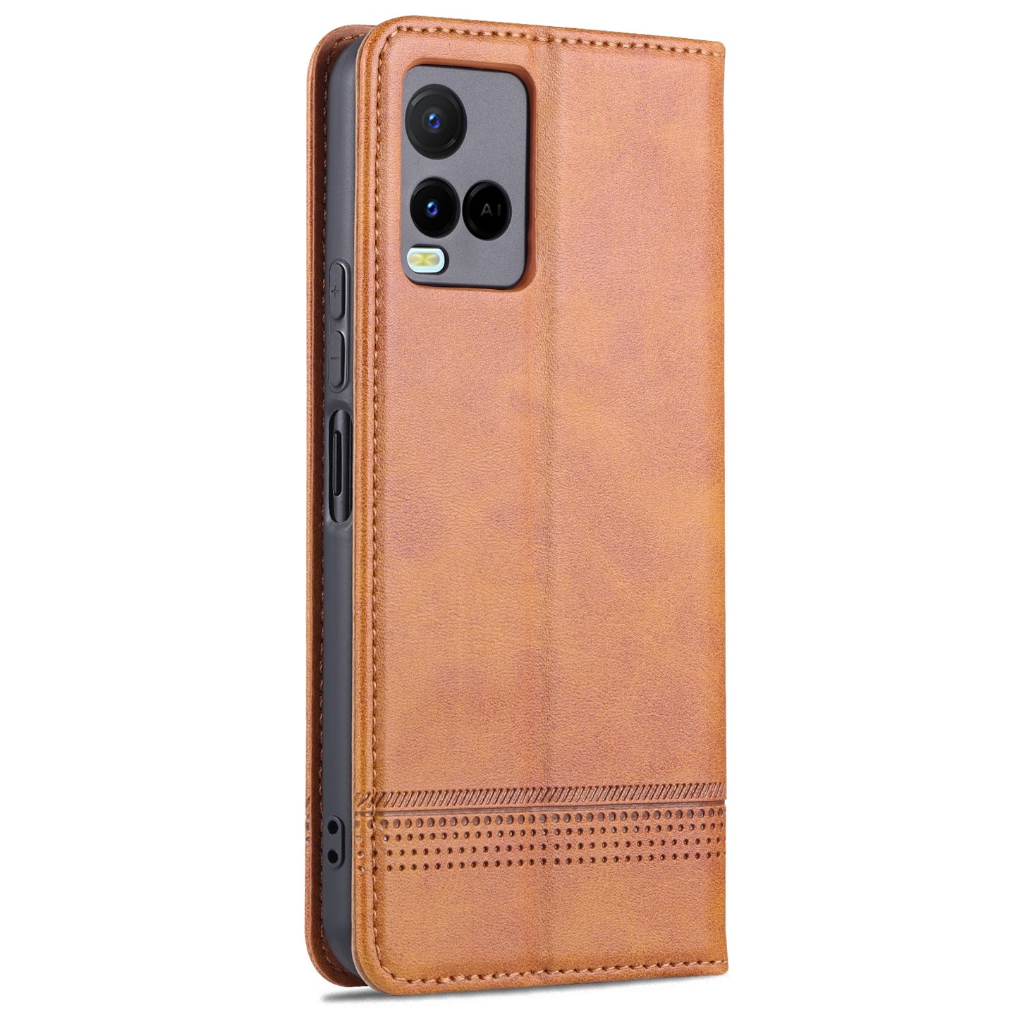 For Vivo Y21/Y33S Leather Wallet Case with Card Holder & Magnetic Closure