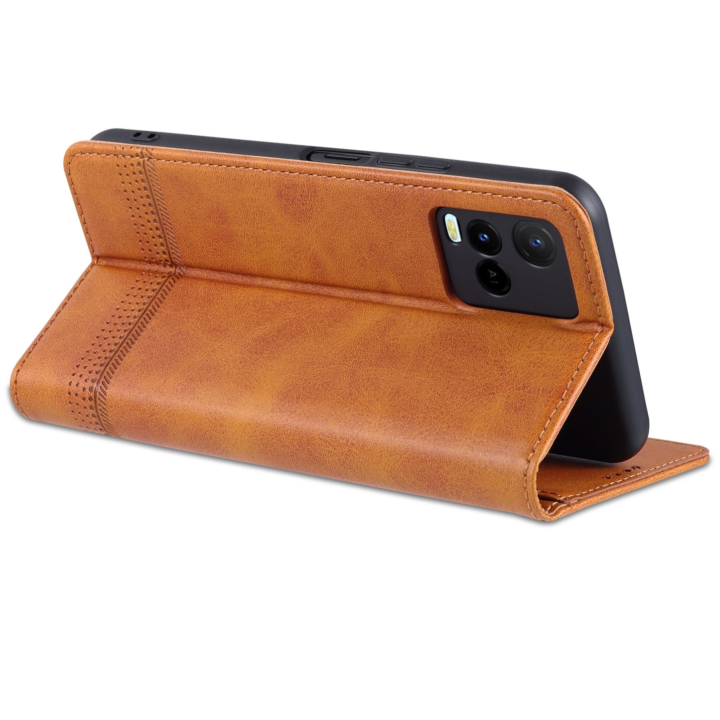 For Vivo Y21/Y33S Leather Wallet Case with Card Holder & Magnetic Closure
