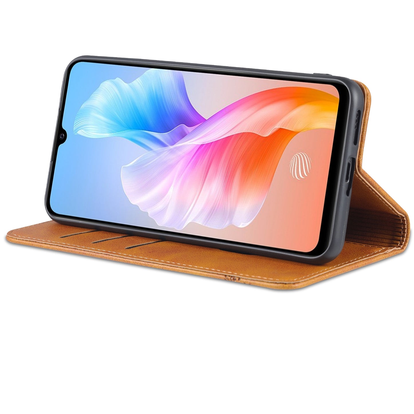 For Vivo S10e/V23e Leather Wallet Case with Card Holder & Magnetic Closure
