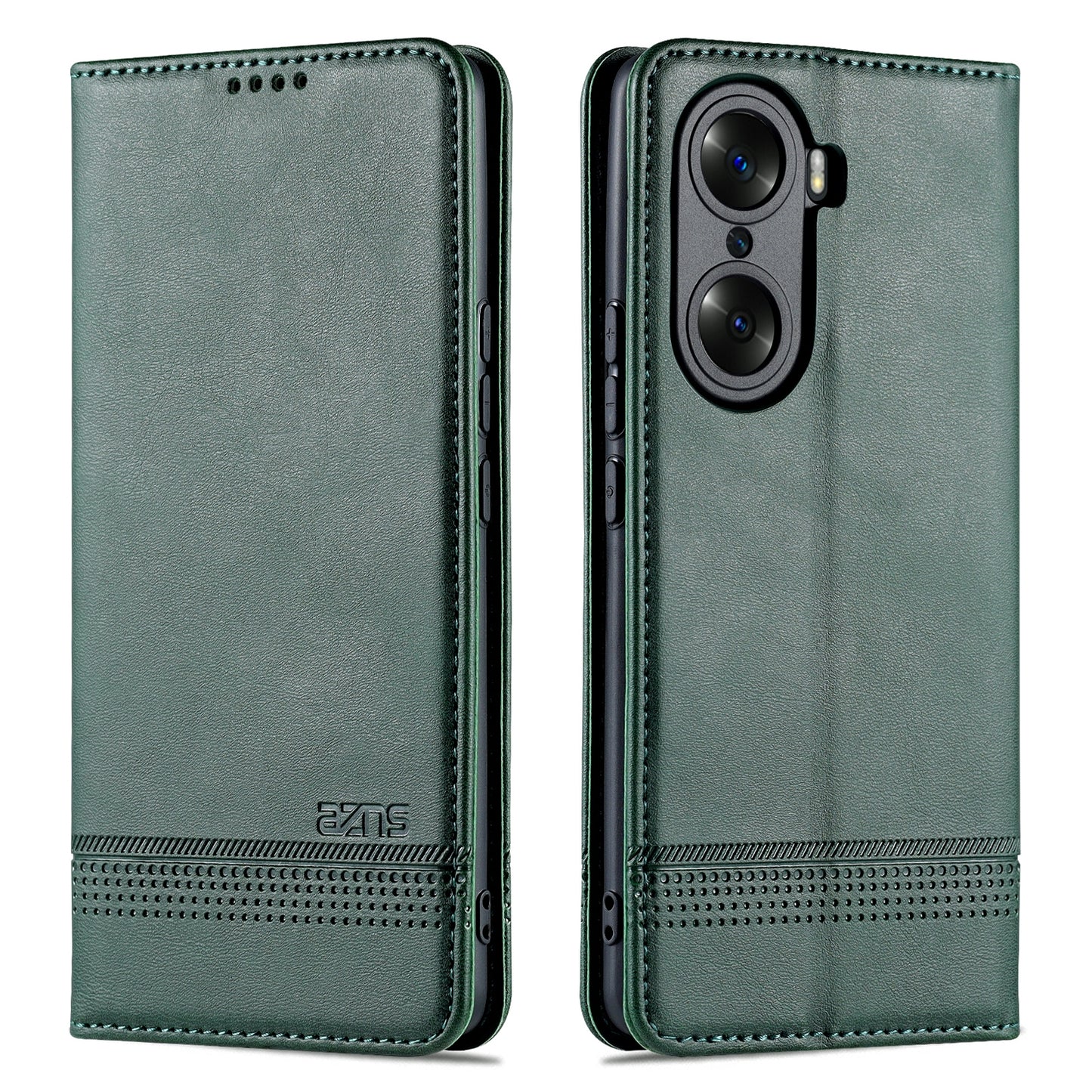 Honor 60 Leather Wallet Case with Card Holder & Magnetic Closure
