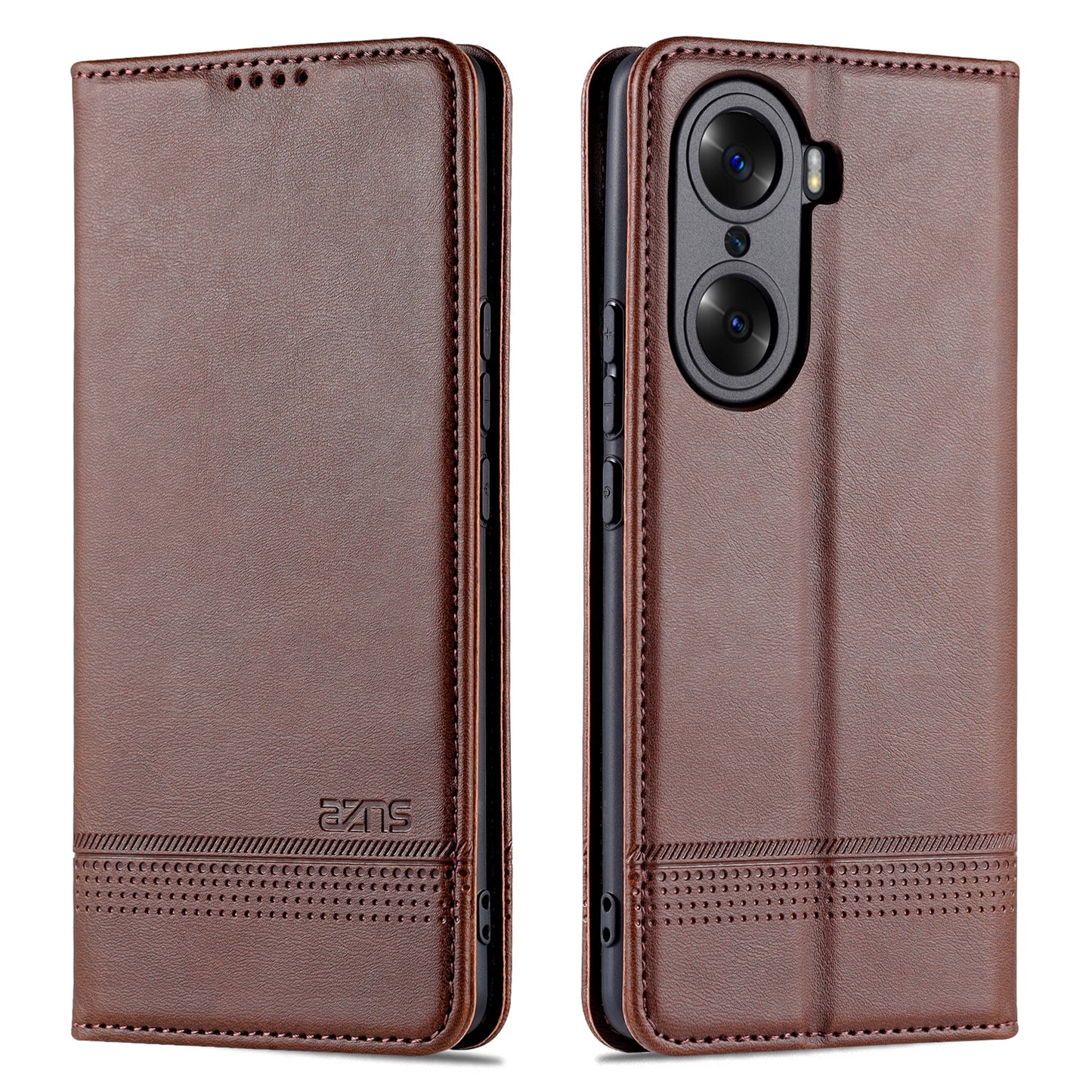 Honor 60 Leather Wallet Case with Card Holder & Magnetic Closure