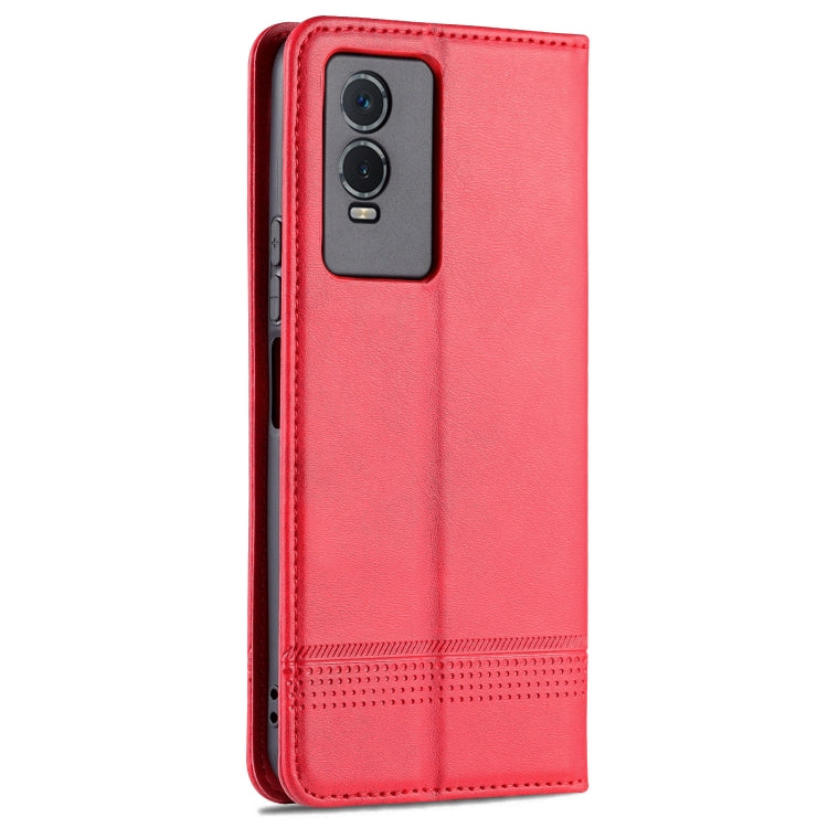 For Vivo Y76s/Y74s Leather Wallet Case with Card Holder & Magnetic Closure
