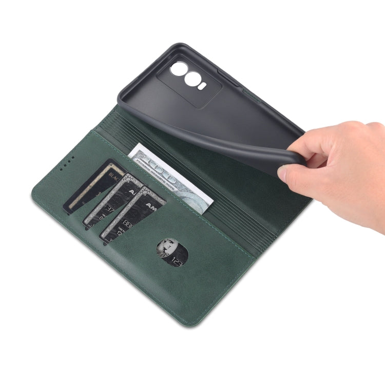 For Vivo Y76s/Y74s Leather Wallet Case with Card Holder & Magnetic Closure