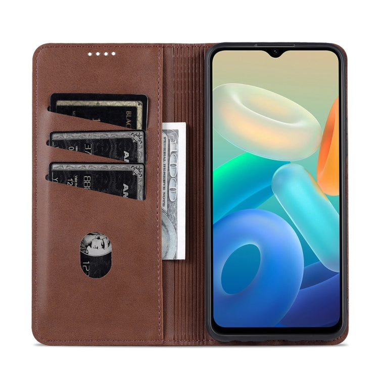 For Vivo Y76s/Y74s Leather Wallet Case with Card Holder & Magnetic Closure