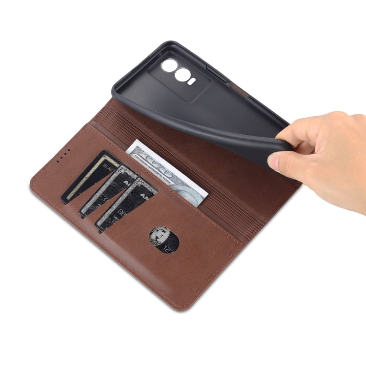 For Vivo Y76s/Y74s Leather Wallet Case with Card Holder & Magnetic Closure