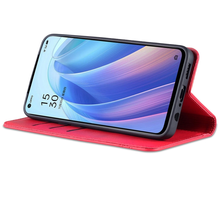 For OPPO Reno7 Global Leather Wallet Case with Card Holder & Magnetic Closure