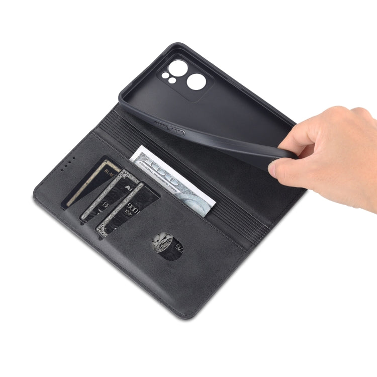For OPPO Reno7 Global Leather Wallet Case with Card Holder & Magnetic Closure