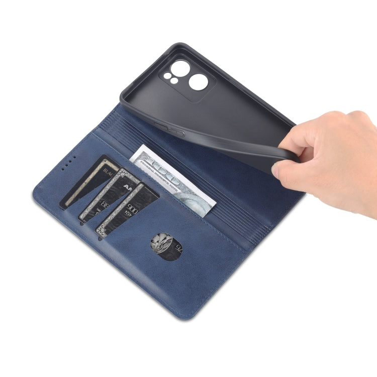 For OPPO Reno7 Global Leather Wallet Case with Card Holder & Magnetic Closure