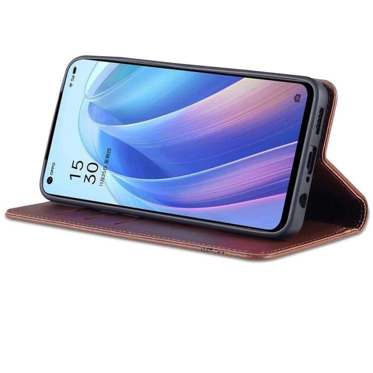 For OPPO Reno7 Global Leather Wallet Case with Card Holder & Magnetic Closure