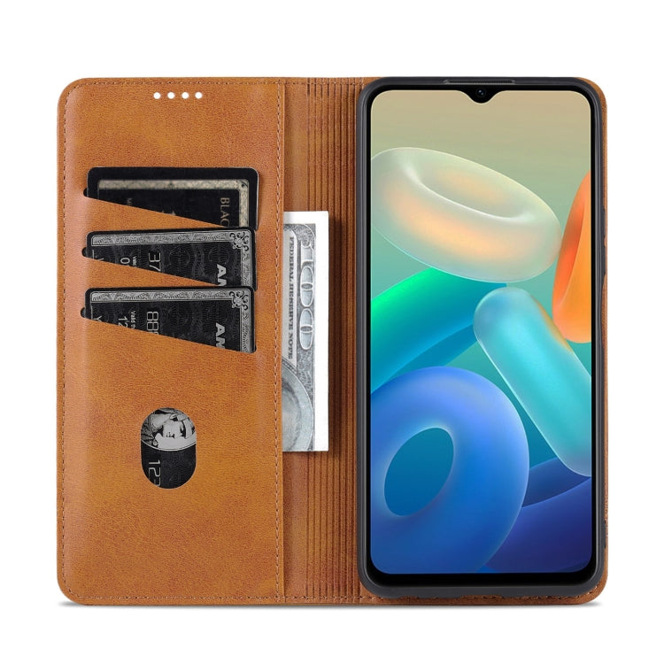 For Vivo Y33s 5G/Y75 5G Leather Wallet Case with Card Holder & Magnetic Closure