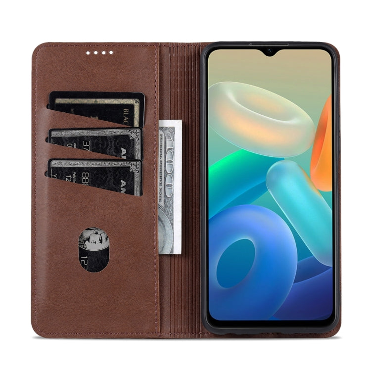 For Vivo Y33s 5G/Y75 5G Leather Wallet Case with Card Holder & Magnetic Closure