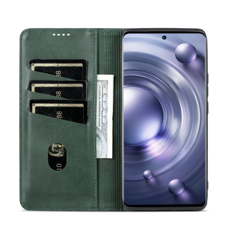 For Vivo X80 Pro Leather Wallet Case with Card Holder & Magnetic Closure