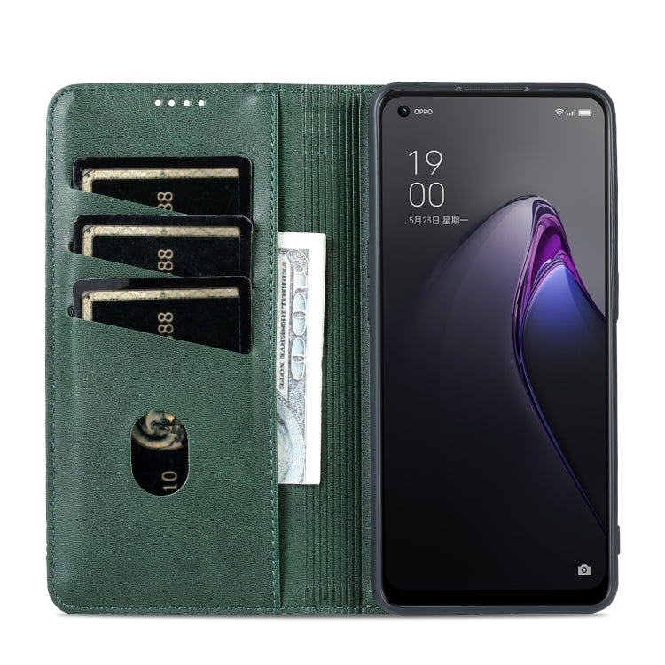 For OPPO Reno8 Pro Leather Wallet Case with Card Holder & Magnetic Closure