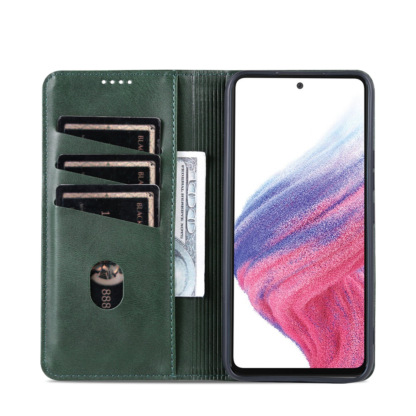 For Samsung Galaxy A54 5G Leather Wallet Case with Card Holder & Magnetic Closure