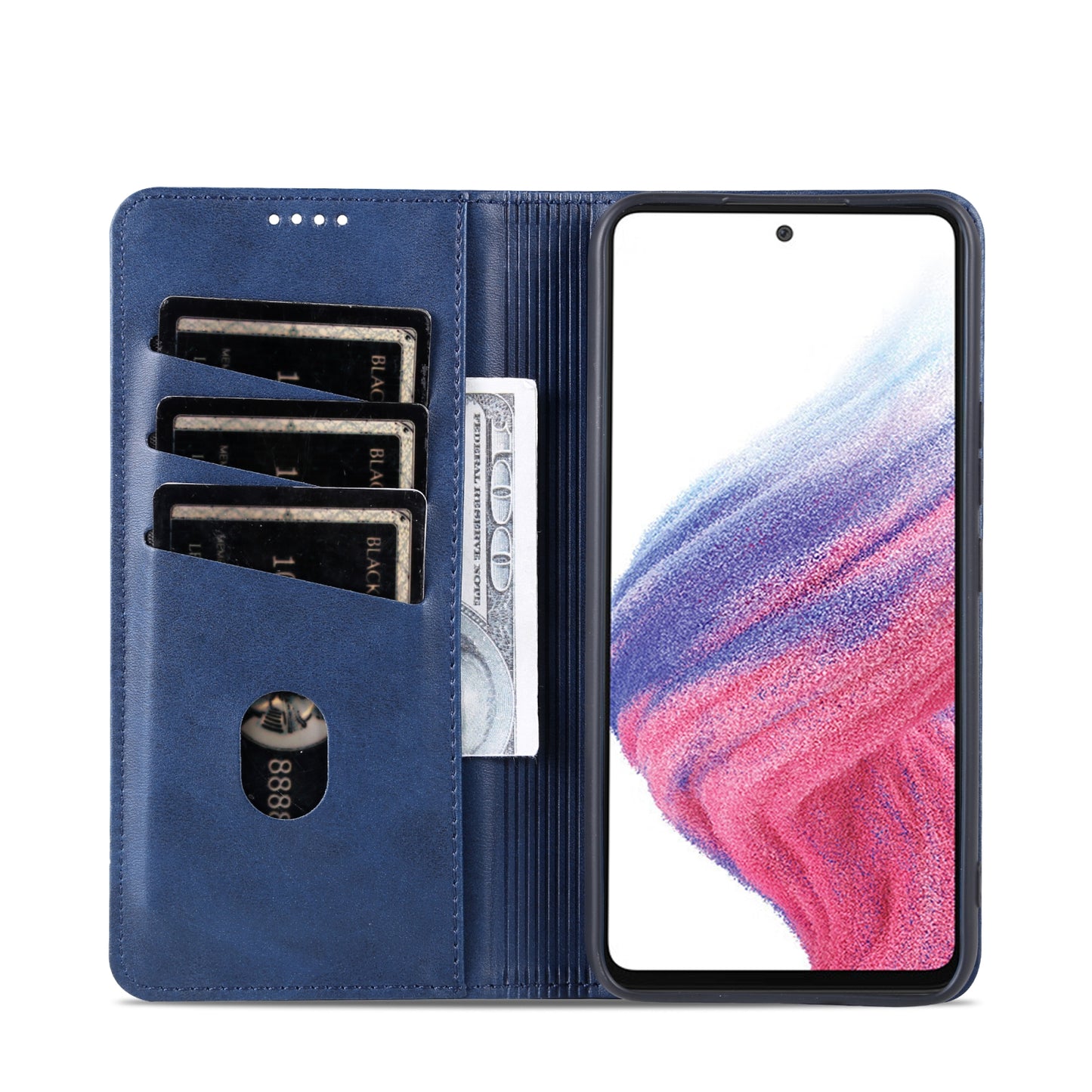 For Samsung Galaxy A54 5G Leather Wallet Case with Card Holder & Magnetic Closure
