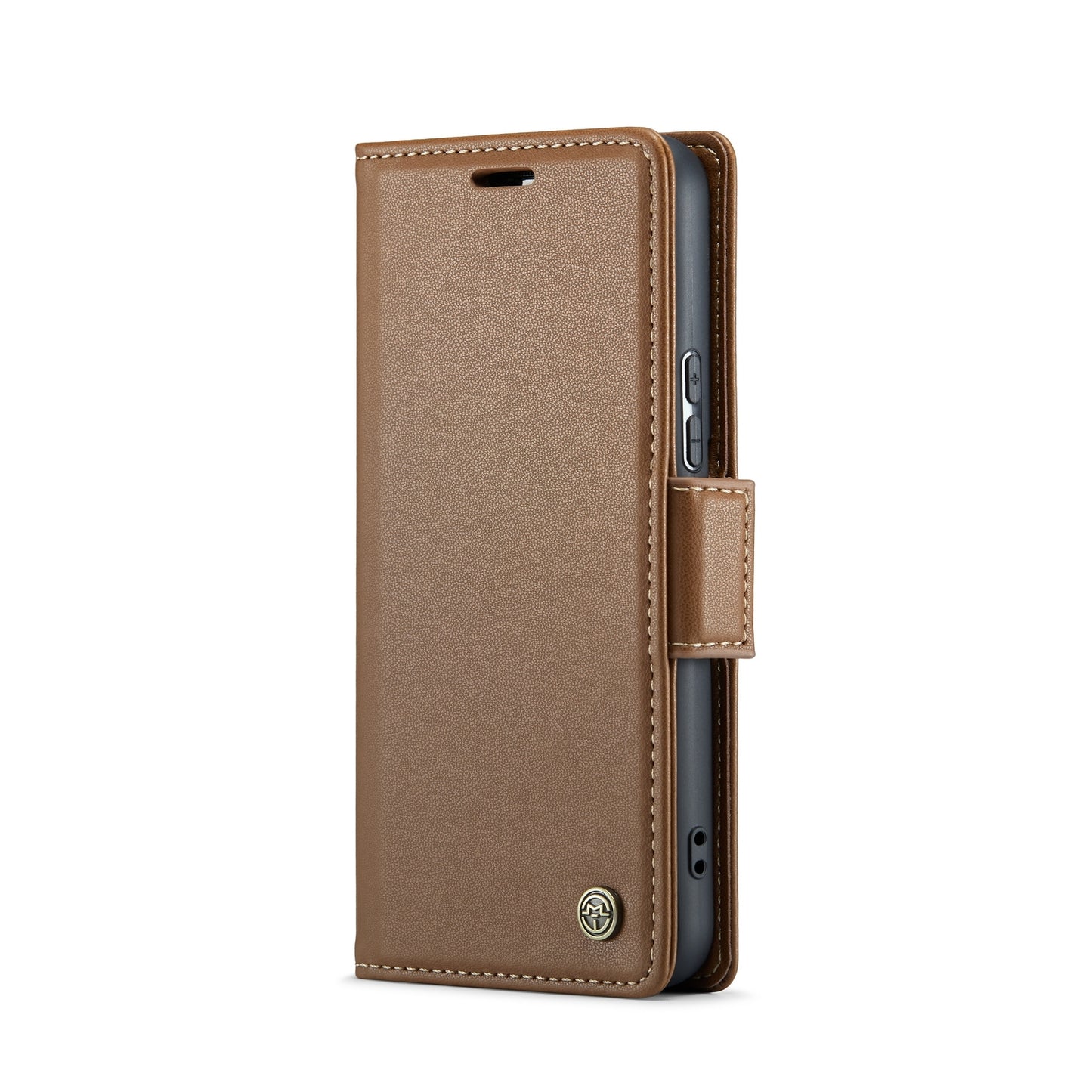 For Samsung Galaxy S22 5G Leather Case - RFID, Butterfly Buckle, Card Slot, Stand, Litchi Texture