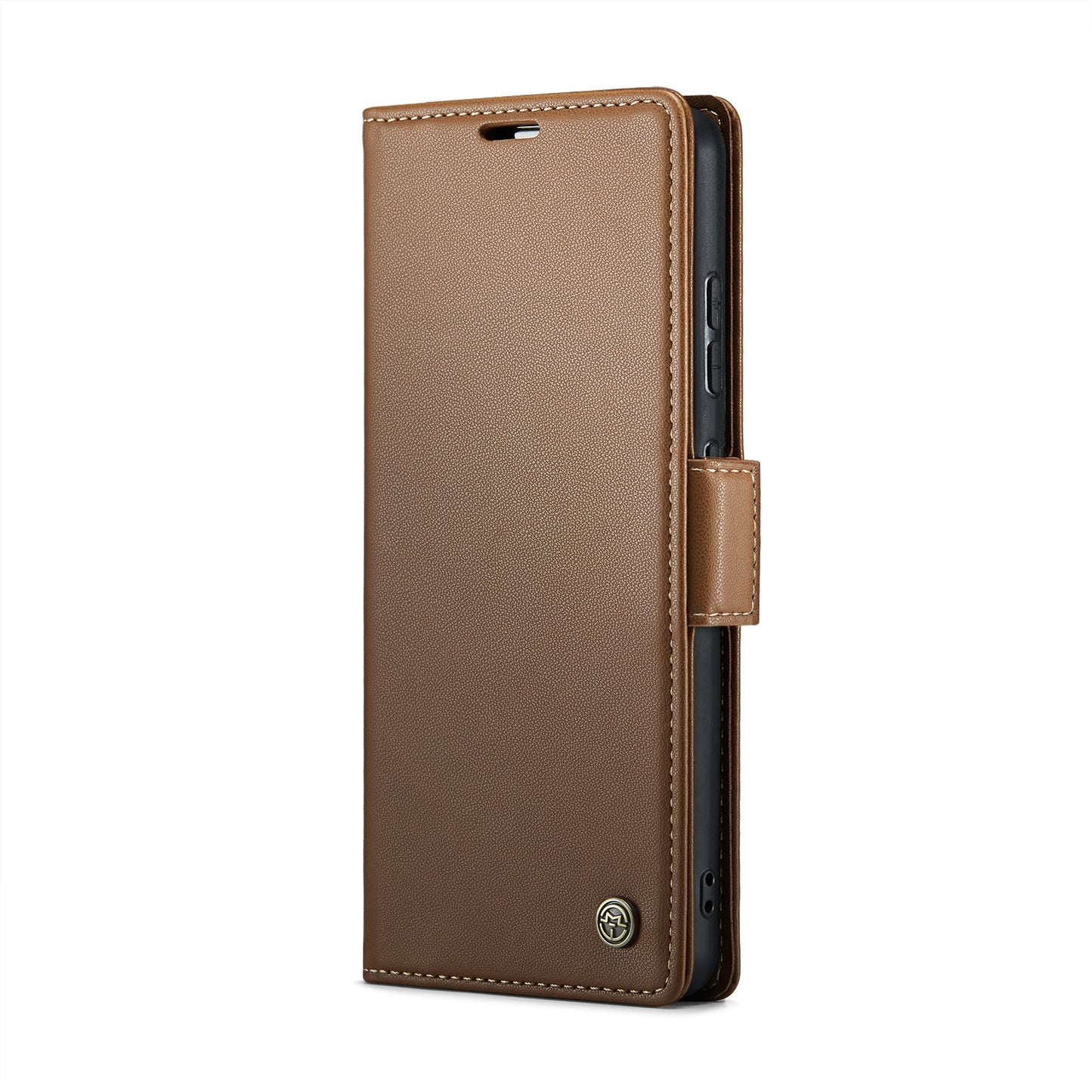 Samsung Galaxy A52/A52s 5G Case - RFID Anti-Theft Leather with Butterfly Buckle, Card Slot, Stand - Litchi Texture