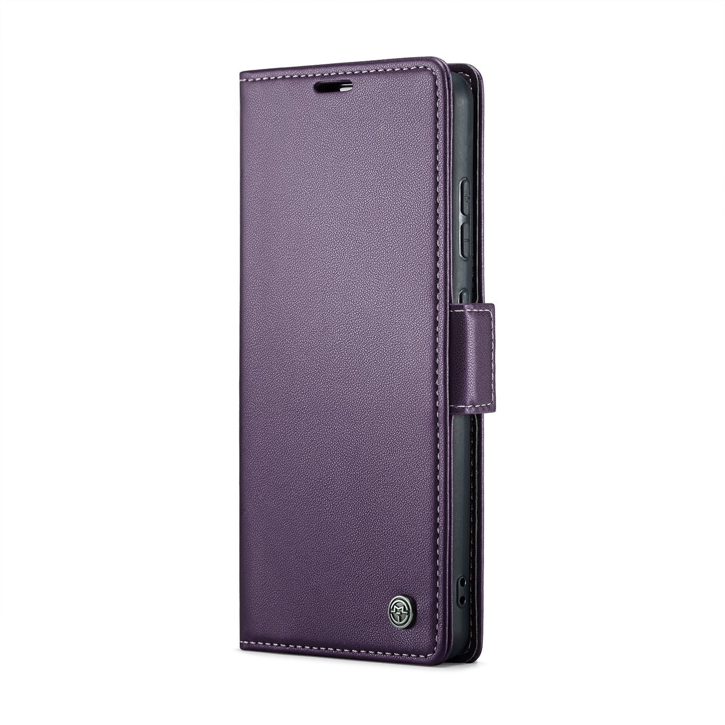 Samsung Galaxy A52/A52s 5G Case - RFID Anti-Theft Leather with Butterfly Buckle, Card Slot, Stand - Litchi Texture
