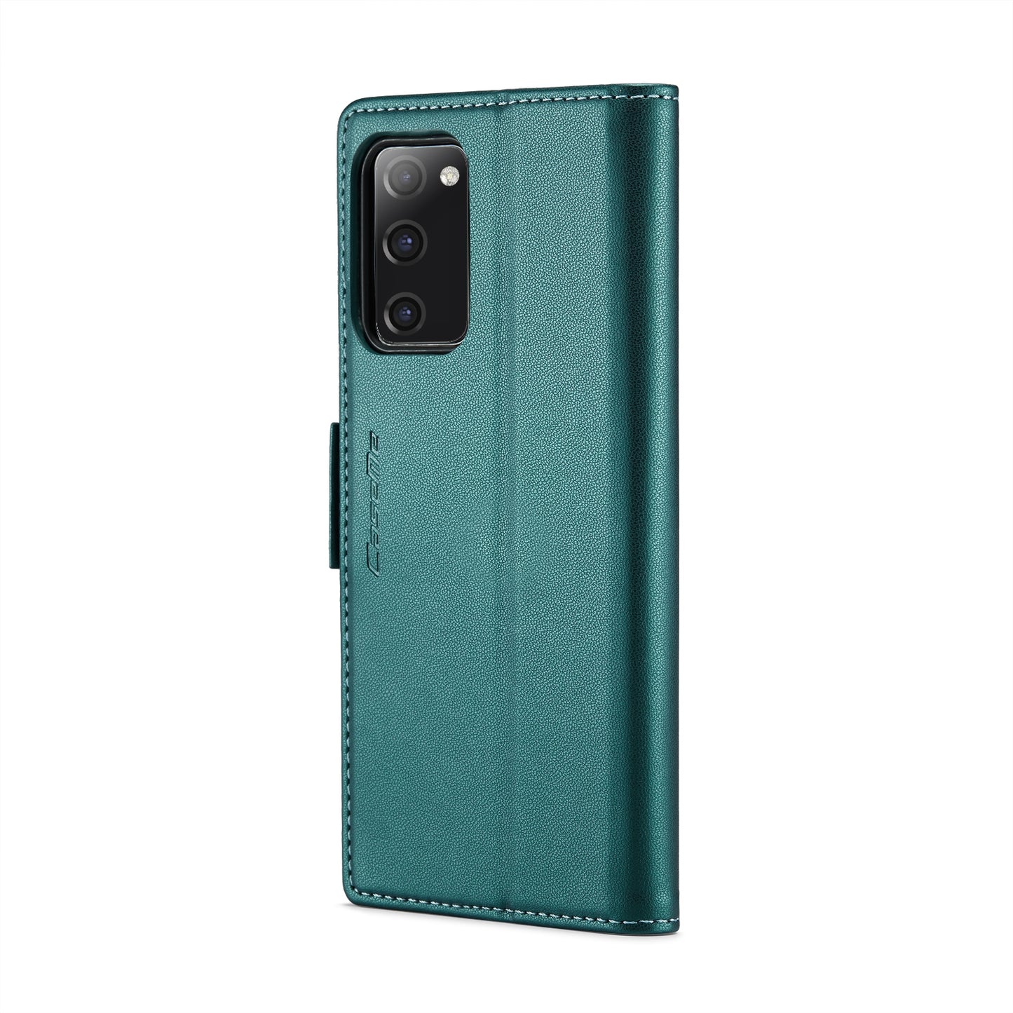 Samsung Galaxy S20 FE Case - RFID Anti-Theft Leather, Butterfly Buckle, Card Slot, Litchi Texture