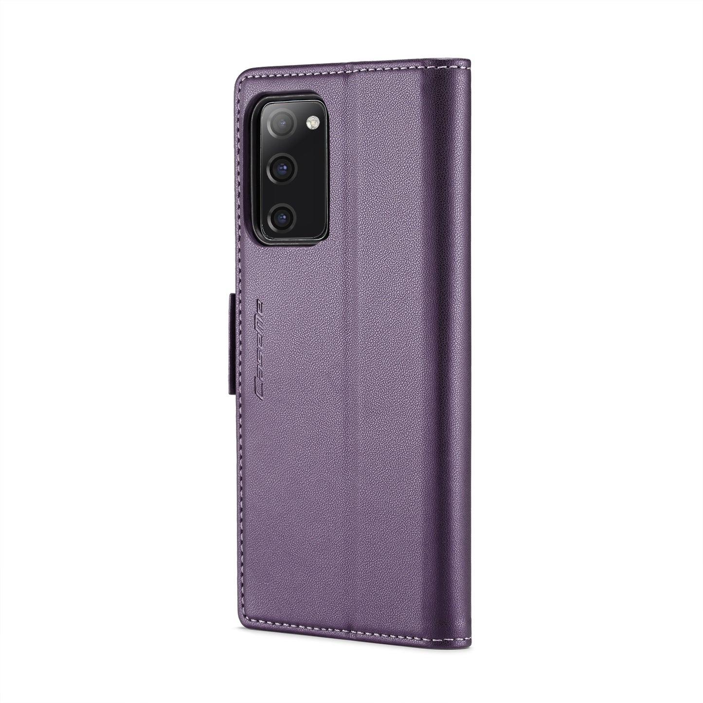Samsung Galaxy S20 FE Case - RFID Anti-Theft Leather, Butterfly Buckle, Card Slot, Litchi Texture