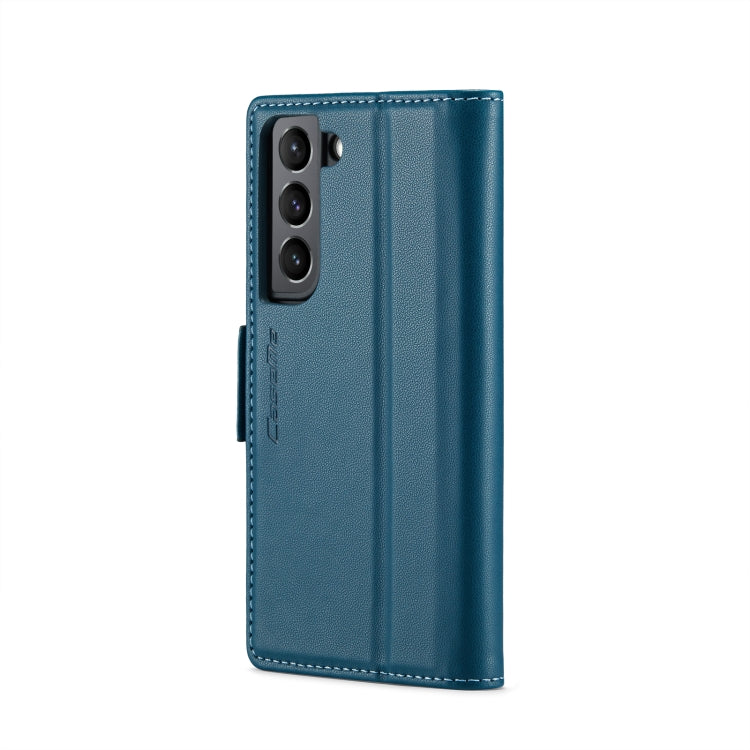 For Samsung Galaxy S21+ 5G Case - RFID Anti-theft Litchi Leather with Card Slot & Stand