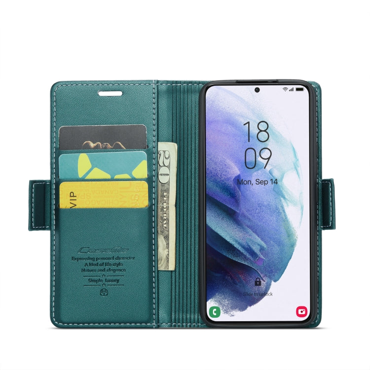 For Samsung Galaxy S21+ 5G Case - RFID Anti-theft Litchi Leather with Card Slot & Stand