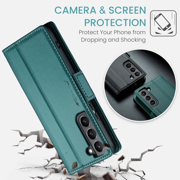 For Samsung Galaxy S21+ 5G Case - RFID Anti-theft Litchi Leather with Card Slot & Stand