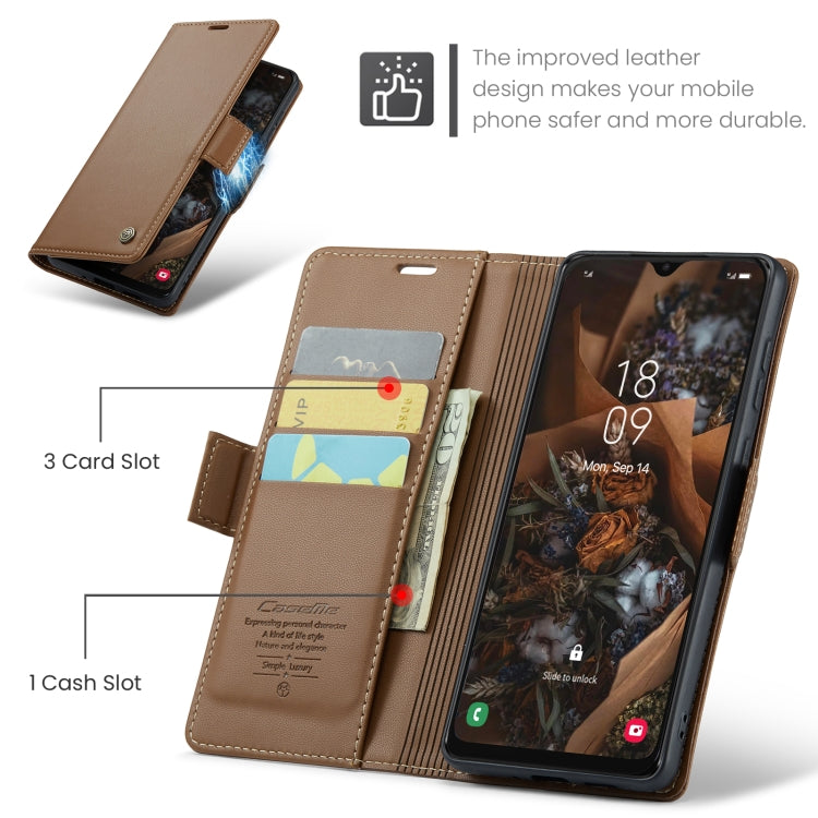 For Samsung Galaxy A30s/A50s/A50 RFID Leather Case - Litchi Texture with Card Slot & Stand