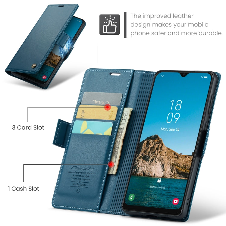 For Samsung Galaxy A30s/A50s/A50 RFID Leather Case - Litchi Texture with Card Slot & Stand