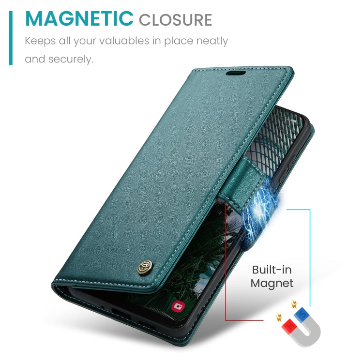 For Samsung Galaxy A30s/A50s/A50 RFID Leather Case - Litchi Texture with Card Slot & Stand