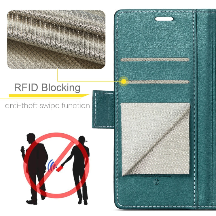For Samsung Galaxy A30s/A50s/A50 RFID Leather Case - Litchi Texture with Card Slot & Stand