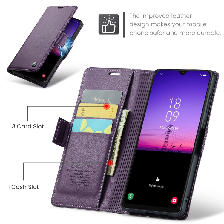 For Samsung Galaxy A30s/A50s/A50 RFID Leather Case - Litchi Texture with Card Slot & Stand