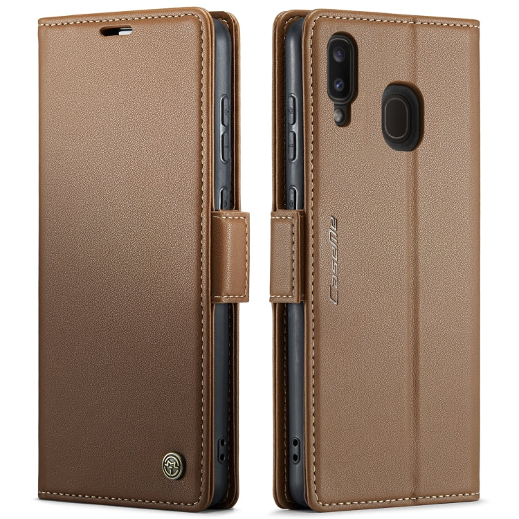 For Samsung Galaxy A40 Case - RFID Anti-theft Litchi Leather with Card Slot & Stand
