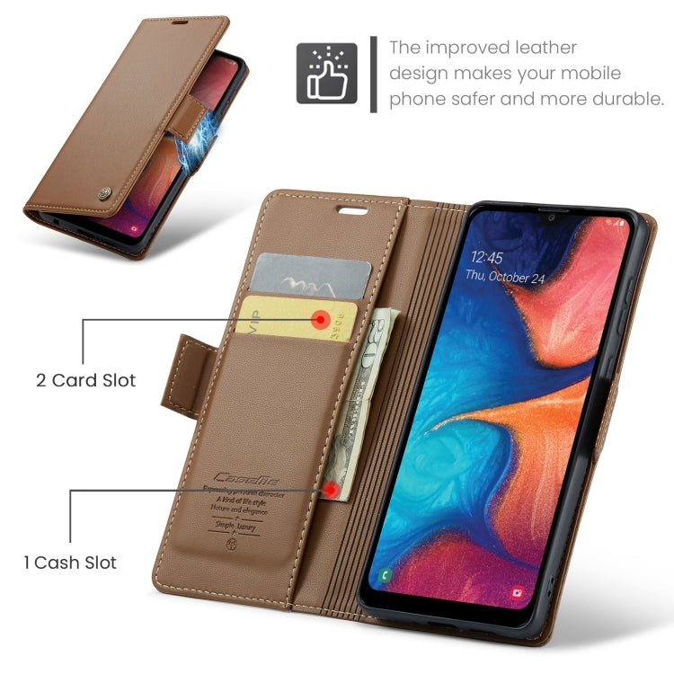 For Samsung Galaxy A40 Case - RFID Anti-theft Litchi Leather with Card Slot & Stand